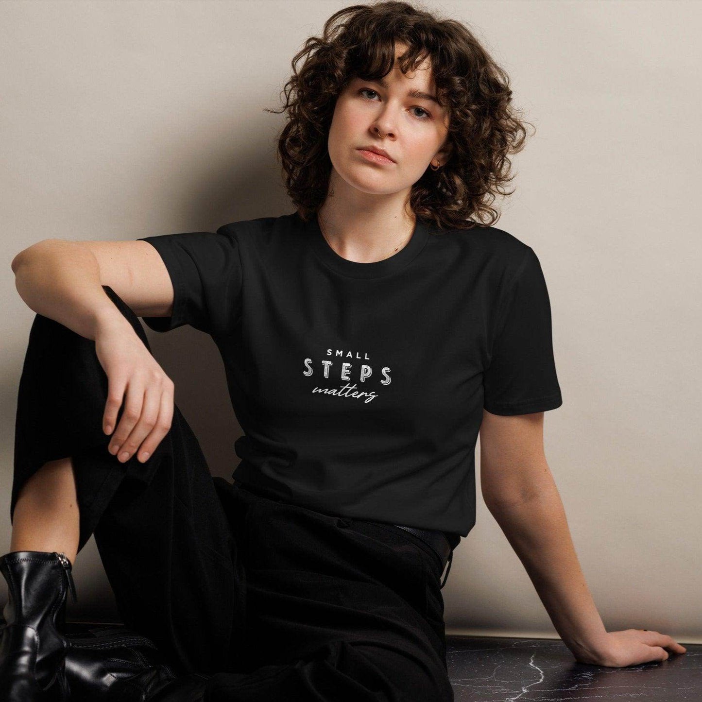Small Steps Matter – Unisex Premium T-shirt | mindset affirmation apparel | Wear grit clothing