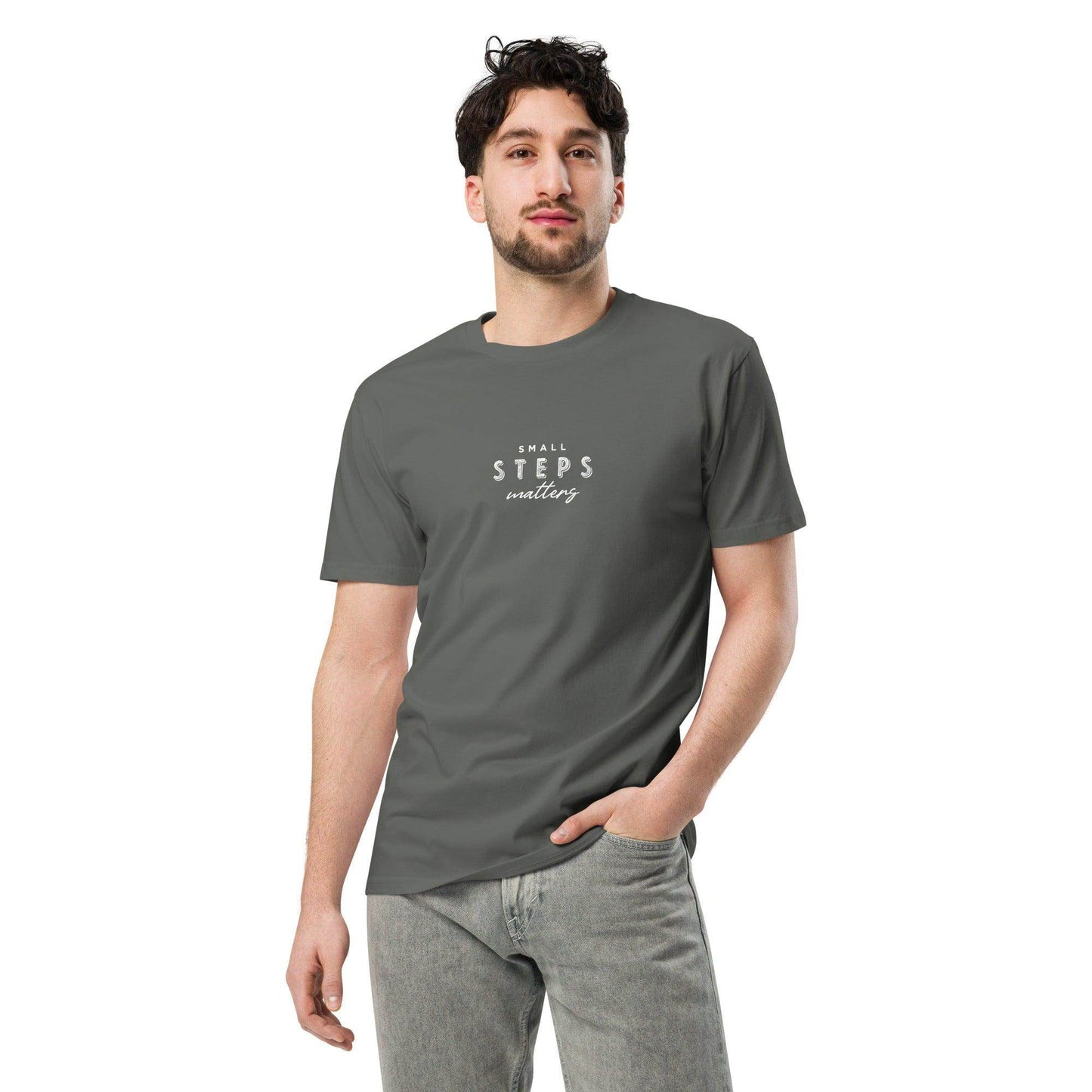 Small Steps Matter – Unisex Premium T-shirt | mindset affirmation apparel | Wear grit clothing