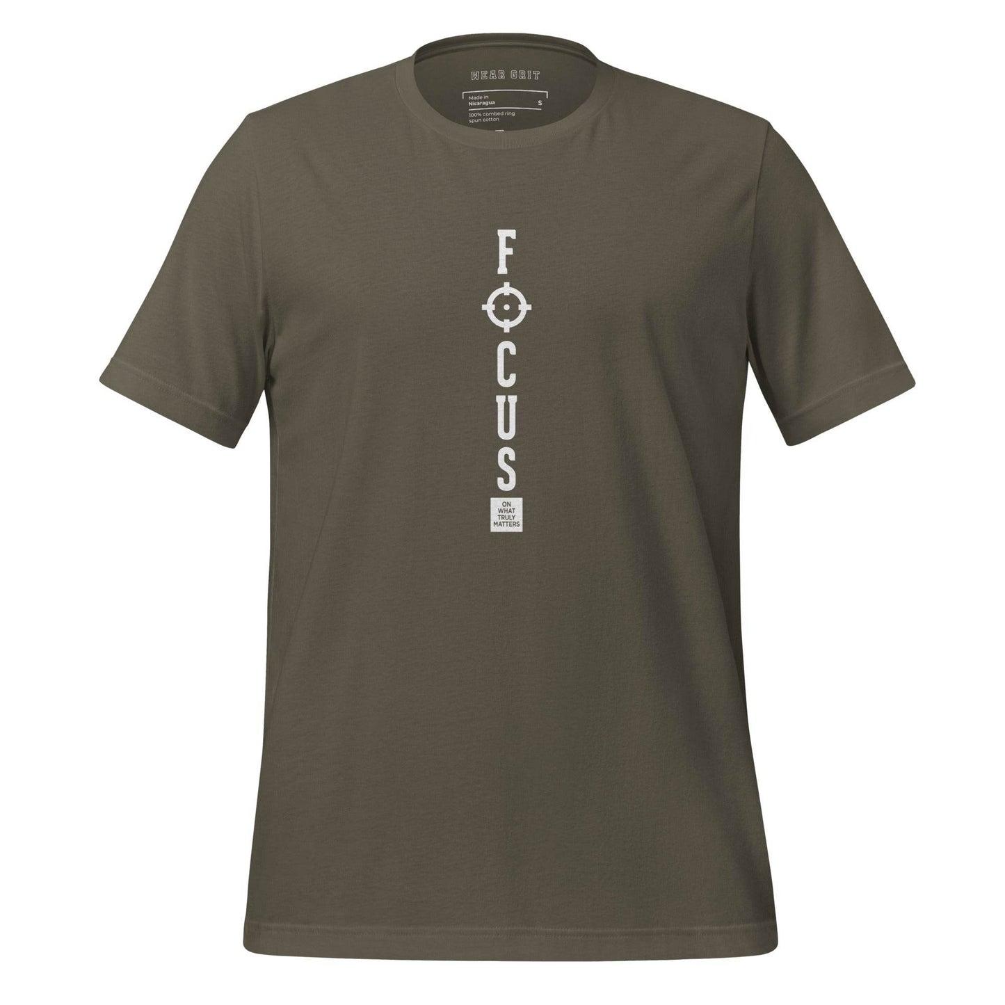 Focus on What Truly Matters - Mindset Grit Shirt, affirmation apparel, motivational t-shirt, true grit | Wear Grit Clothing Brand
