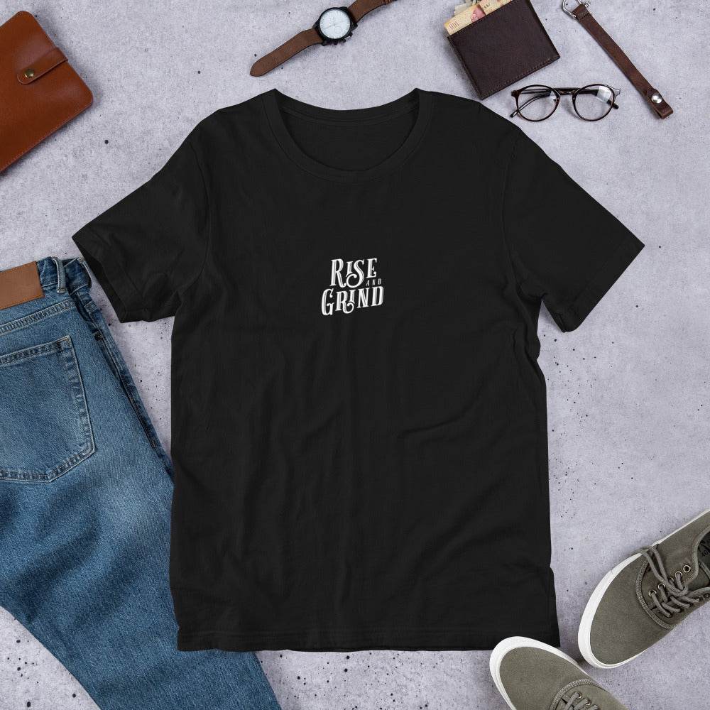 Rise and Grind Grit Shirt – Motivational Apparel, affirmation shirt, mindset, true grit, clothes, clothing | Wear Grit Brand