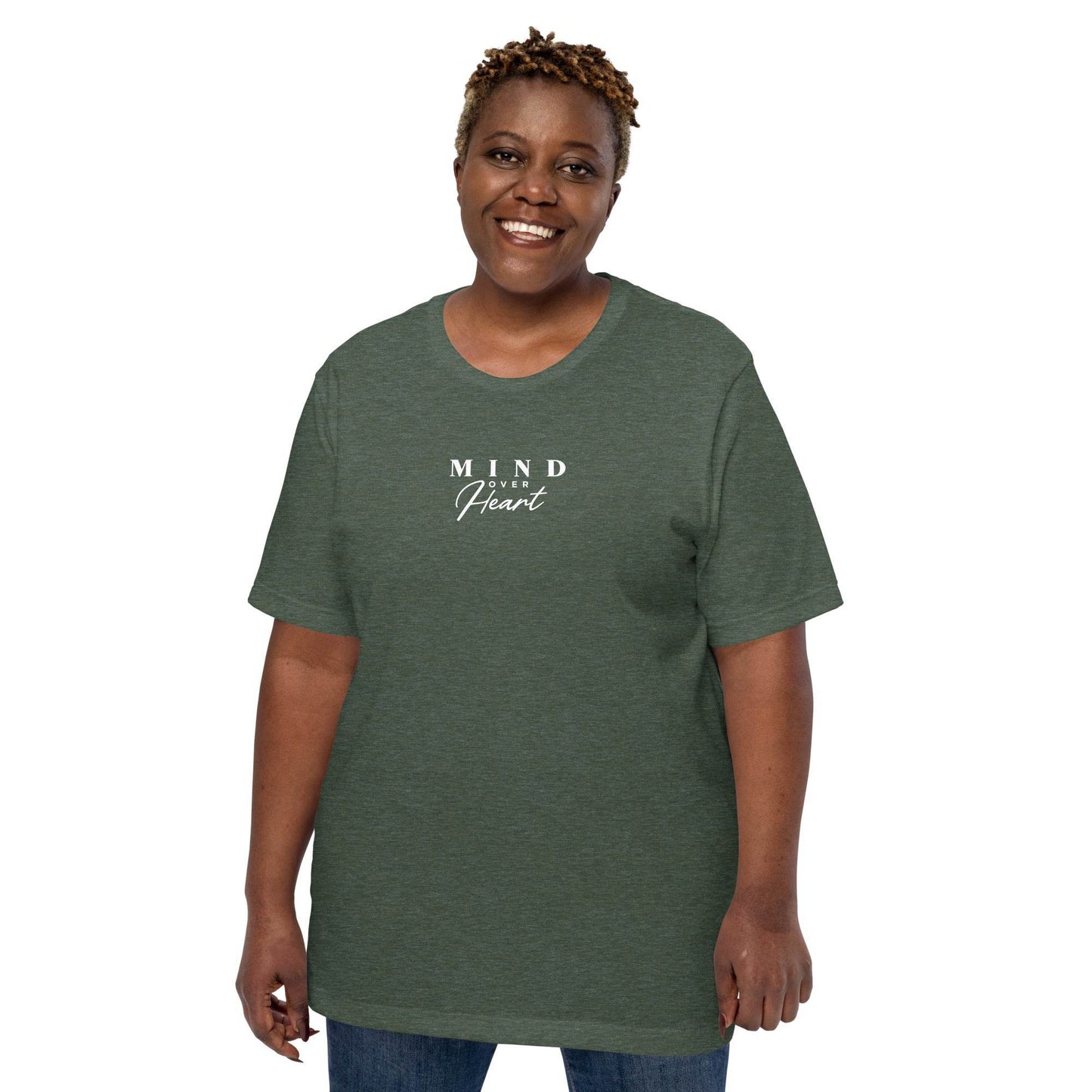 Mind Over Heart Shirt – Grit Mindset Unisex Apparel, affirmation clothing, true grit, motivation | Wear Grit Brand