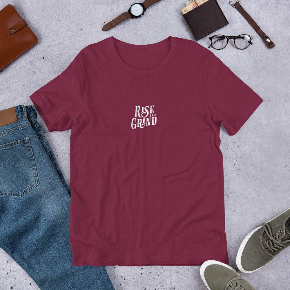 Rise and Grind Grit Shirt – Motivational Apparel, affirmation shirt, mindset, true grit, clothes, clothing | Wear Grit Brand