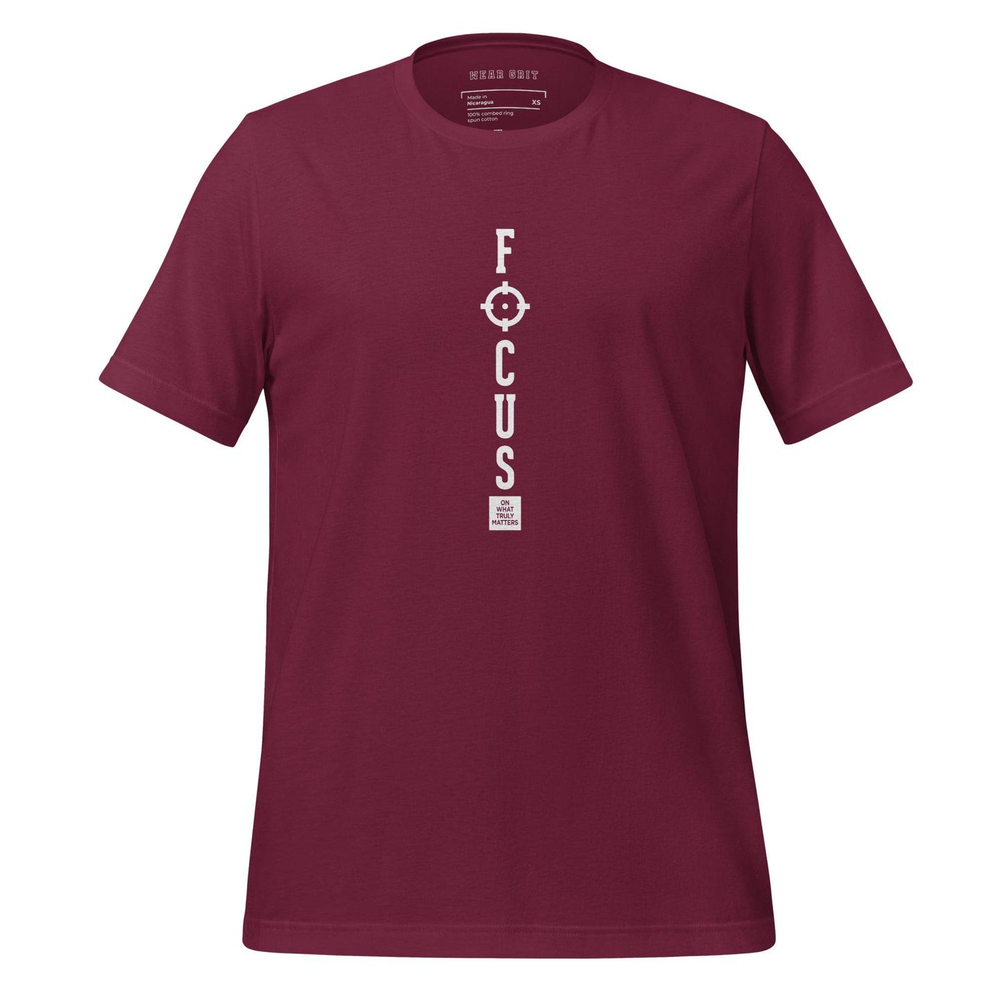 Focus on What Truly Matters - Mindset Grit Shirt, affirmation apparel, motivation t-shirt, true grit | Wear Grit Clothing Brand