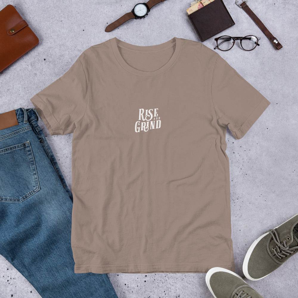 Rise and Grind Grit Shirt – Motivational Apparel, affirmation shirt, mindset, true grit, clothes, clothing | Wear Grit Brand