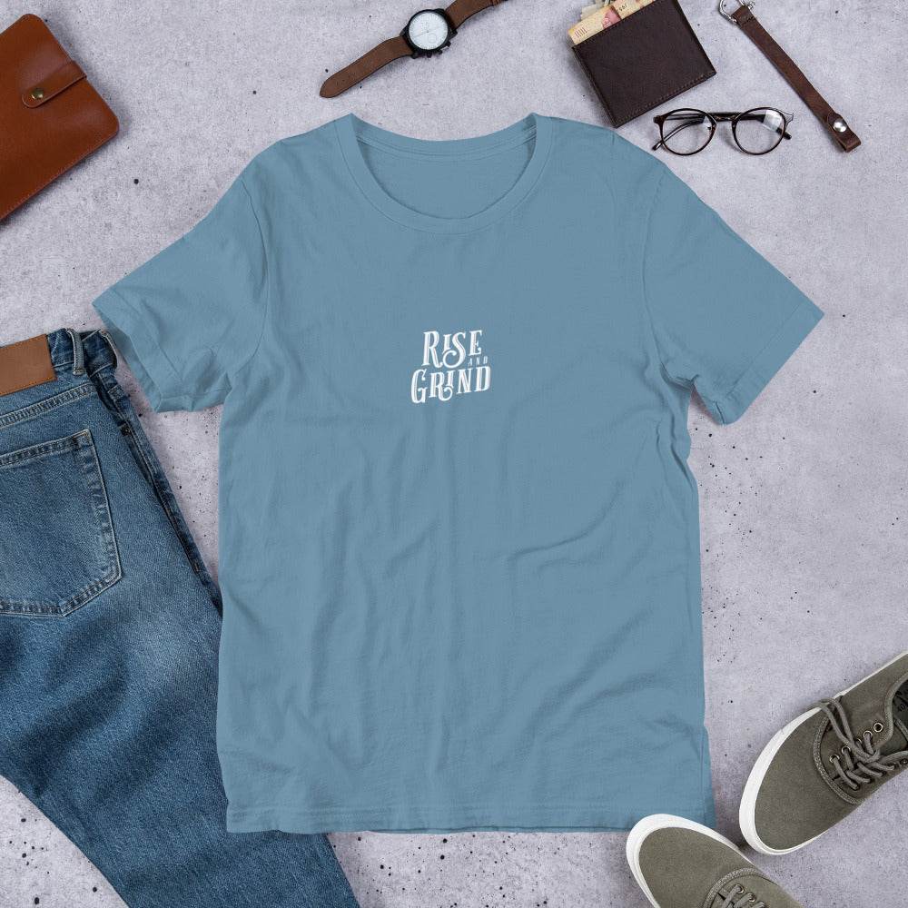Rise and Grind Grit Shirt – Motivational Apparel, affirmation shirt, mindset, true grit, clothes, clothing | Wear Grit Brand