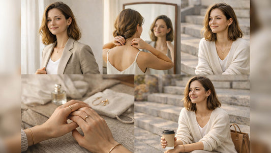 Confident model wearing jewelry, motivational apparel, styled with purpose to boost mindset and performance, wear grit brand clothing