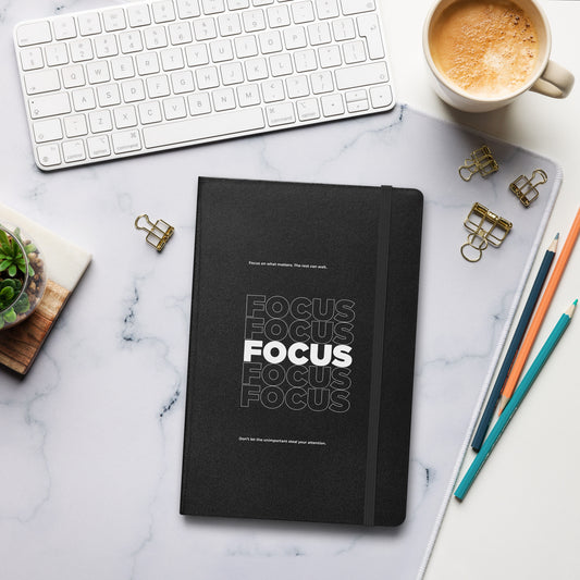 Motivational mindset journal with “Focus on What Matters” cover design for professionals, leaders , and achievers | Wear Grit Brand