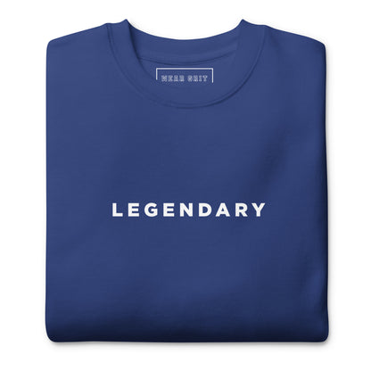 Blue Legendary motivational grit sweatshirt for achievers focused on growth, discipline, and long-term success by wear grit brand clothing