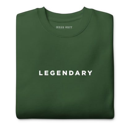 Green Legendary motivational grit sweatshirt for achievers focused on growth, discipline, and long-term success by wear grit brand clothing