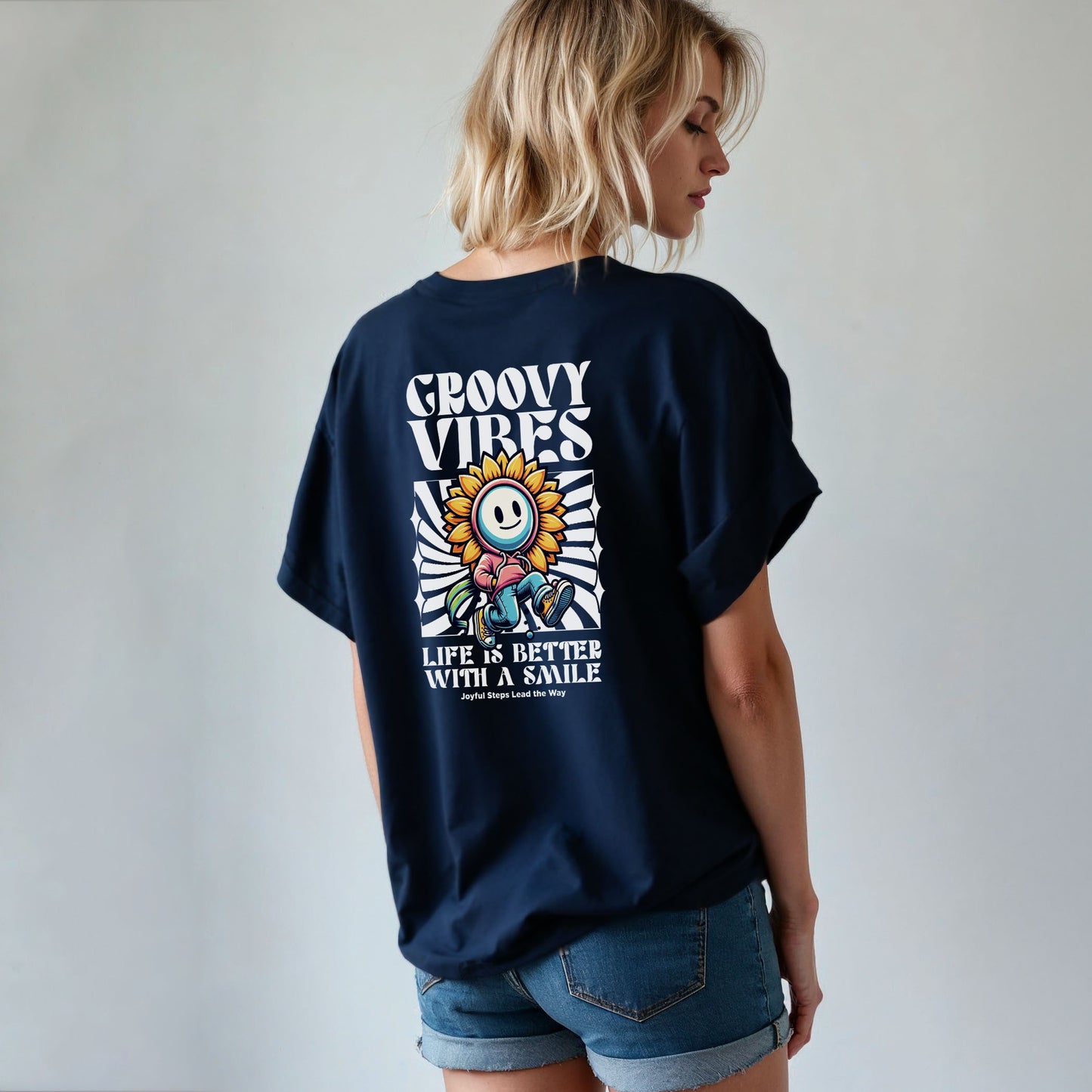 Groovy Vibes Graphic Tee – Life is Better with a Smile - Wear Grit