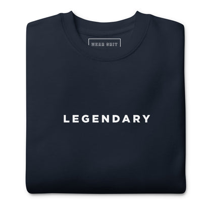 Navy Legendary motivational grit sweatshirt for achievers focused on growth, discipline, and long-term success by wear grit brand clothing