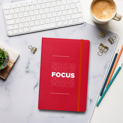 Motivational mindset journal with “Focus on What Matters” cover design for professionals, leaders, and achievers | Wear Grit Brand