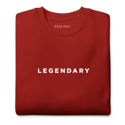 Red Legendary motivational grit sweatshirt for achievers focused on growth, discipline, and long-term success by wear grit brand clothing
