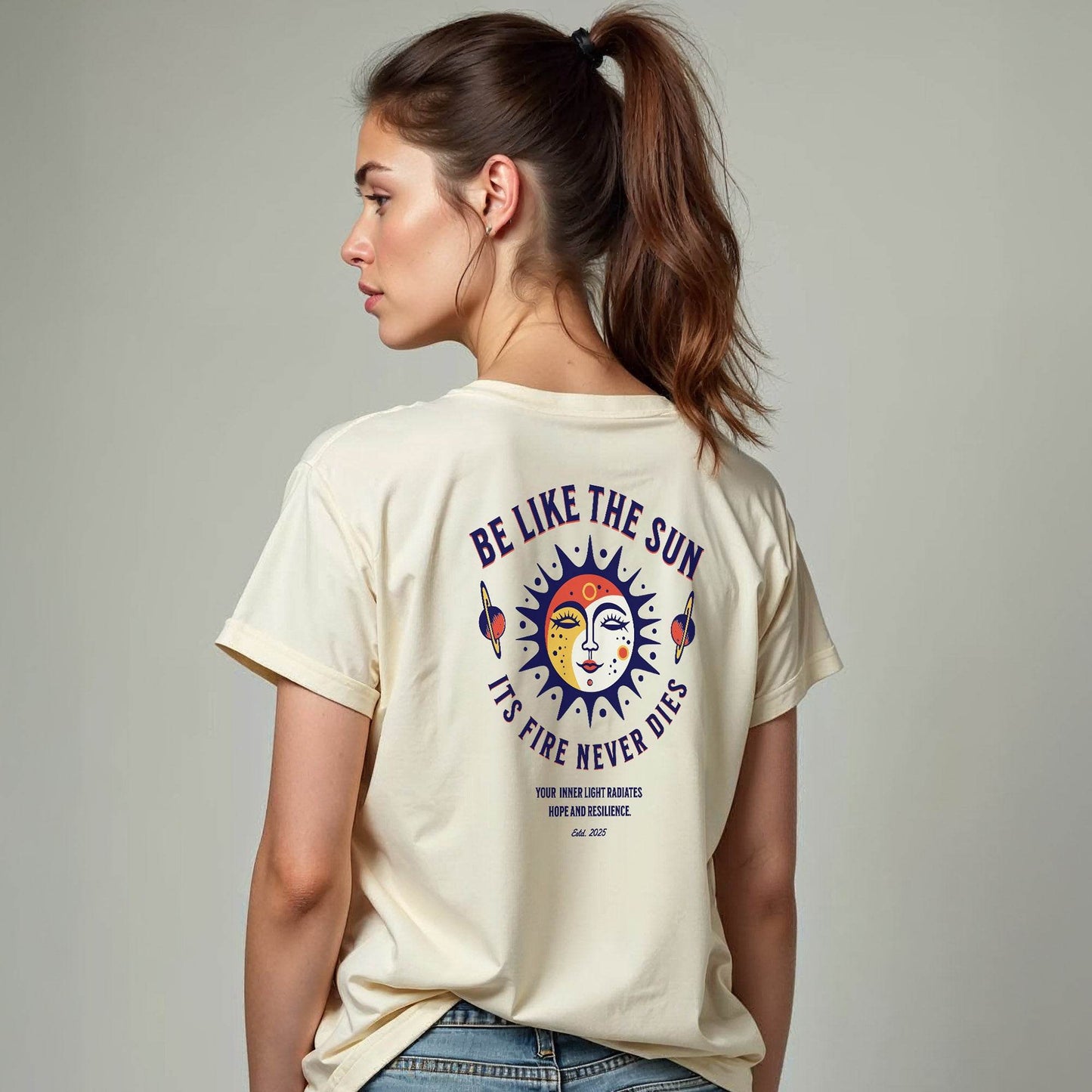 Be Like the Sun motivational graphic t-shirt – unisex cotton streetwear tee by Wear Grit Brand Clothing