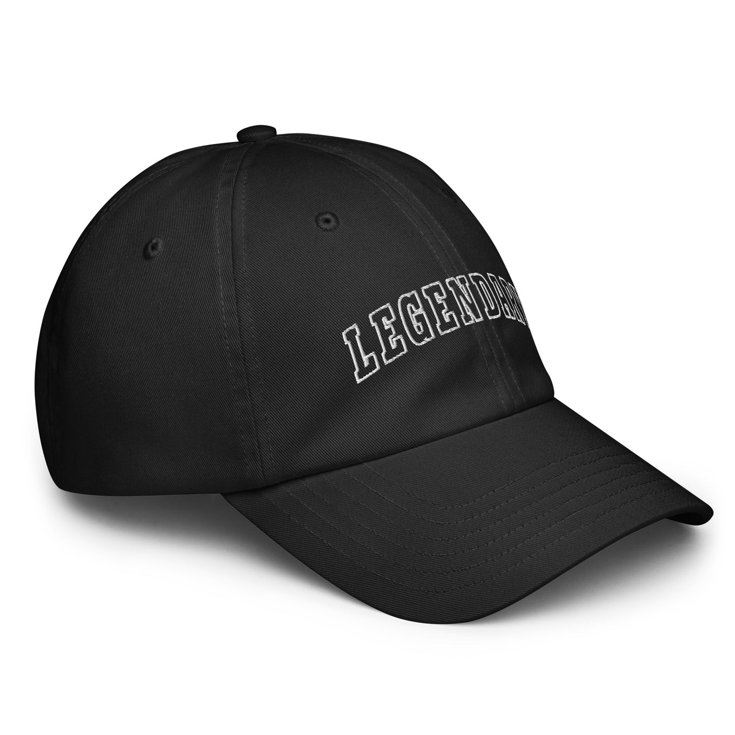 Black Legendary Under Armour® dad hat featuring an embroidered logo, low-profile unstructured design, adjustable strap, and performance-focused athletic style to elevate your mindset | Product by Wear Grit Brand Clothing