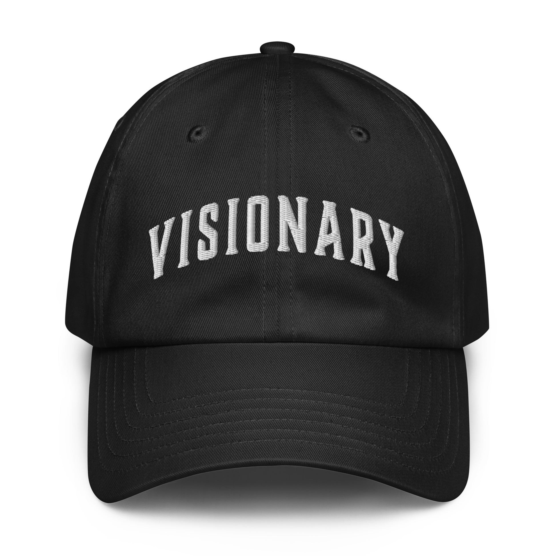 Black Visionary Under Armour® dad hat with embroidered logo, low-profile unstructured design, curved visor, and adjustable strap for focused, clear, and long-term disciplined everyday grind, product by Wear Grit Brand Clothing