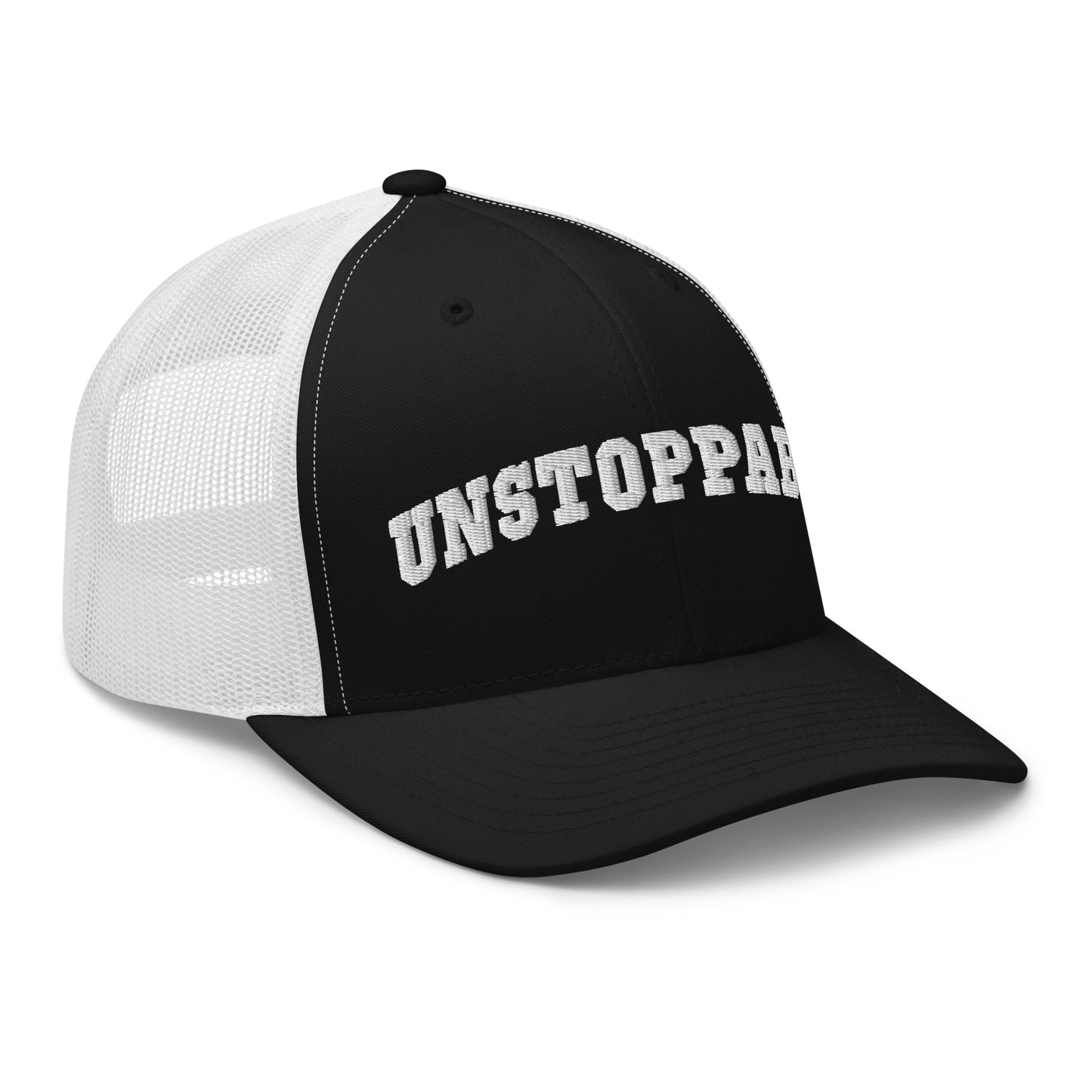 Unstoppable Trucker Hat mindset-driven by Wear Grit Brand Apparel – structured performance trucker hat for discipline, focus, and consistency