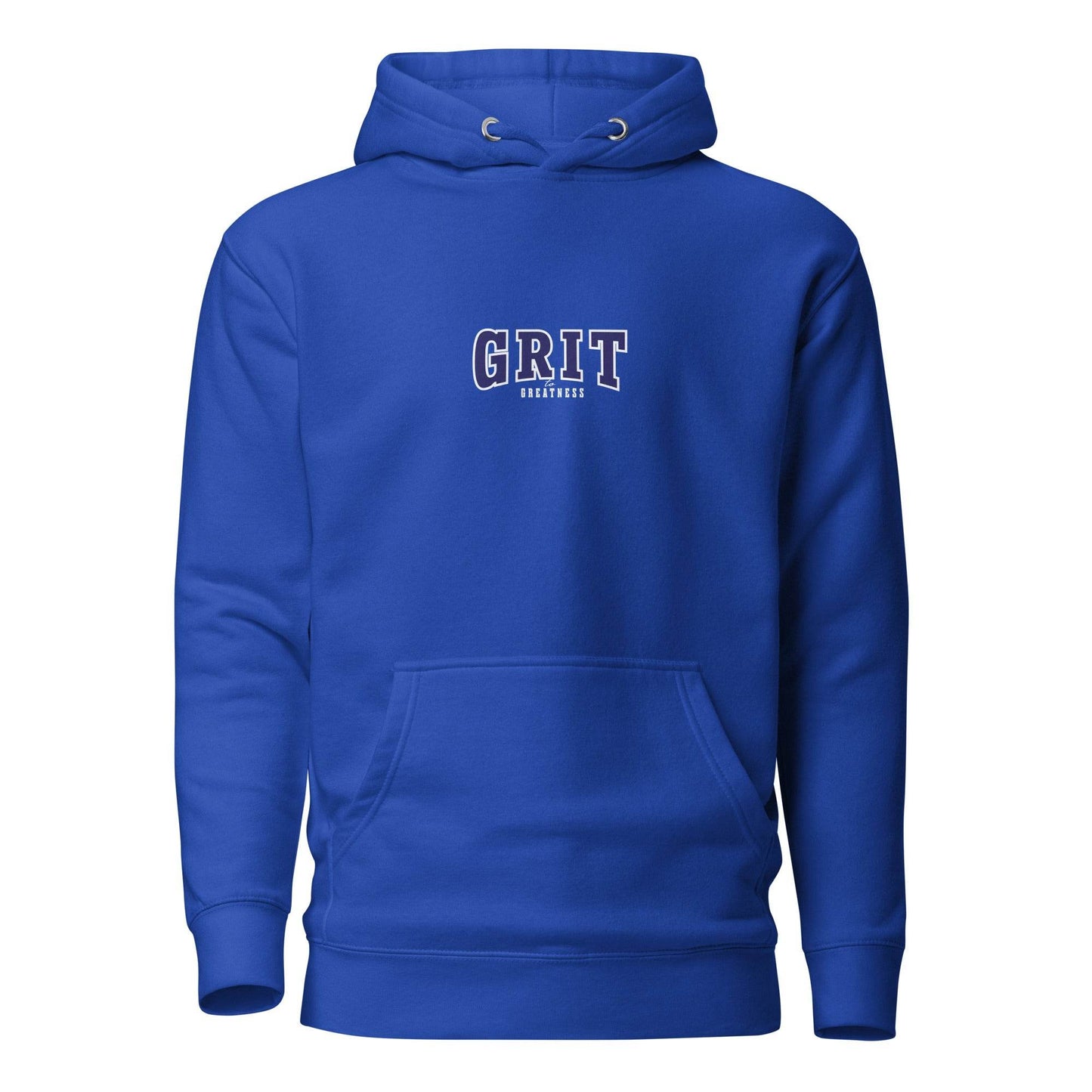 Blue Grit Hoodie from Wear Grit Brand Clothing, representing resilience, discipline, and a growth mindset.