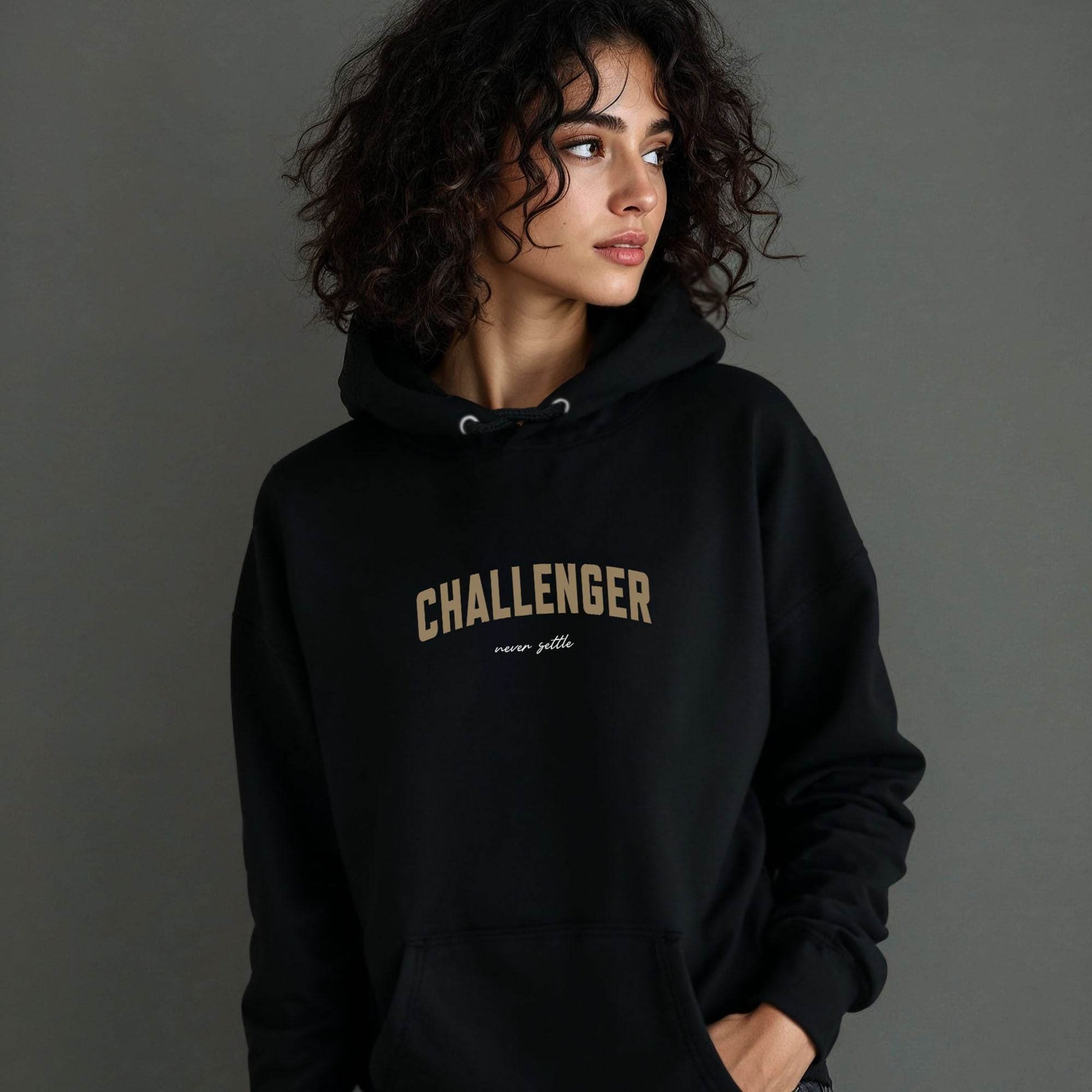 Challenger mindset affirmation hoodie – Wear Grit Brand, lifestyle streetwear affirmation hoodie