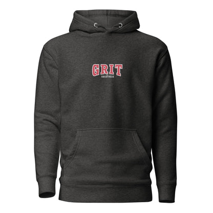 Charcoal Grit Hoodie from Wear Grit Brand Clothing, representing resilience, discipline, and a growth mindset.