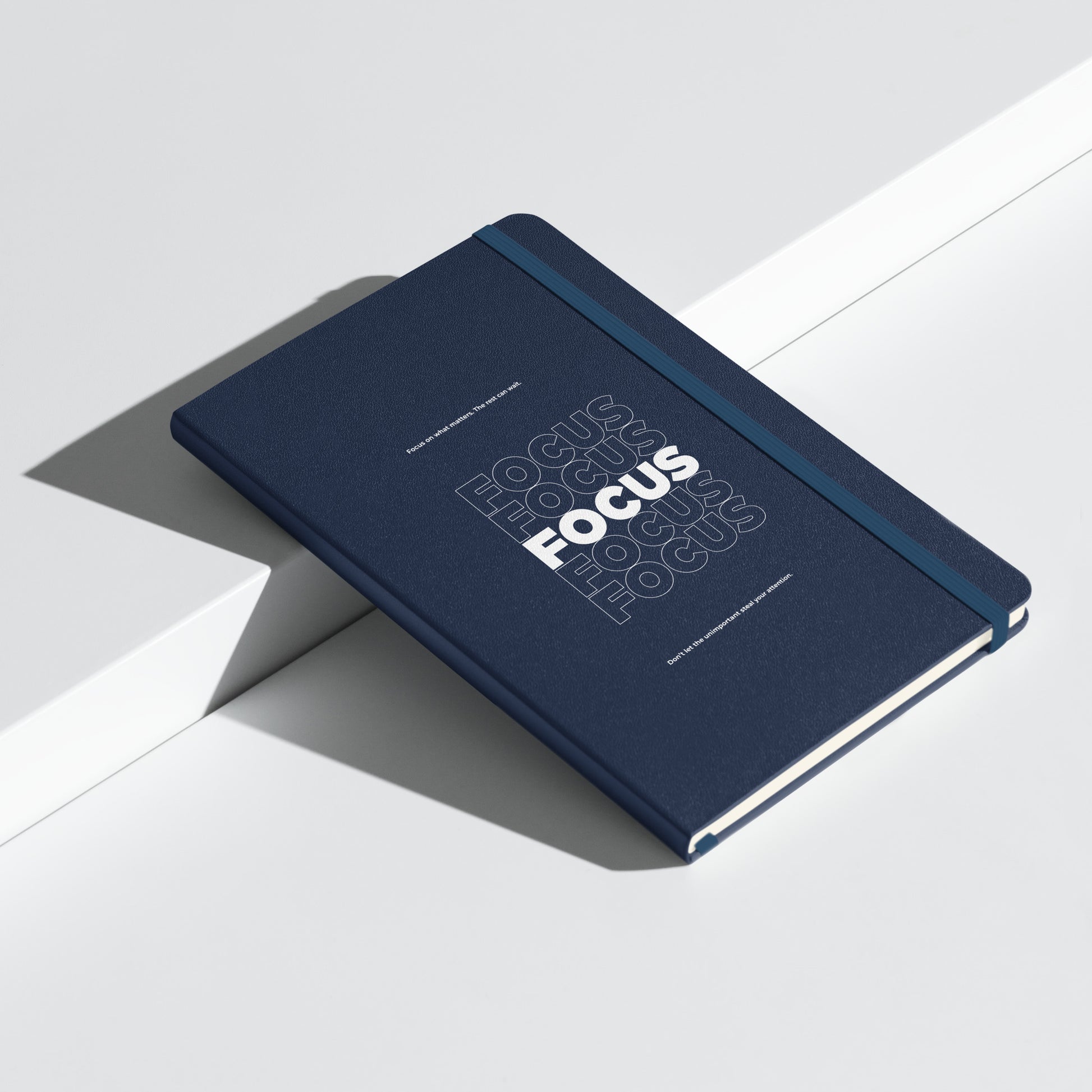Motivational mindset journal with “Focus on What Matters” cover design for professionals, leaders, and achievers | Wear Grit Brand