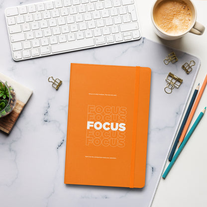 Motivational mindset journal with “Focus on What Matters” cover design for professionals, leaders, and achievers | Wear Grit Brand