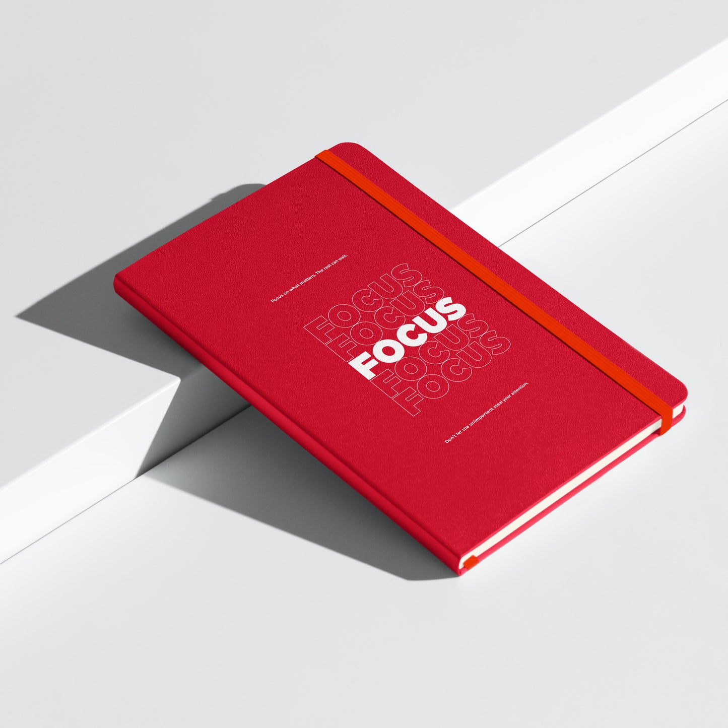 Motivational mindset journal with “Focus on What Matters” cover design for professionals, leaders, and achievers | Wear Grit Brand