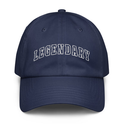 Navy Legendary Under Armour® dad hat featuring an embroidered logo, low-profile unstructured design, adjustable strap, and performance-focused athletic style to elevate your mindset | Product by Wear Grit Brand Clothing