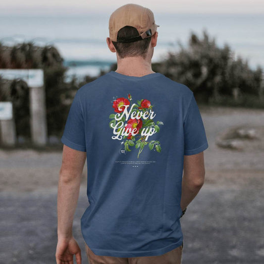 Never Give Up motivational graphic t-shirt – Wear Grit