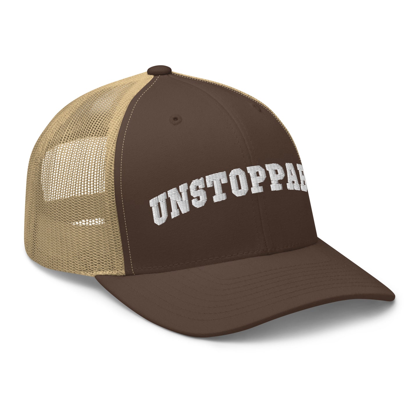 Unstoppable Trucker Hat mindset-driven by Wear Grit Brand Apparel – structured performance trucker hat for discipline, focus, and consistency