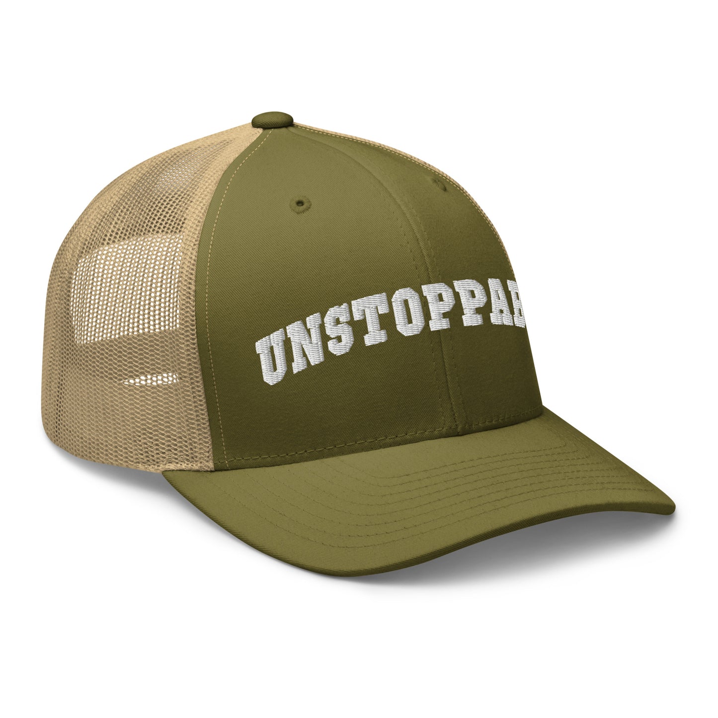 Unstoppable Trucker Hat mindset-driven by Wear Grit Brand Apparel – structured performance trucker hat for discipline, focus, and consistency