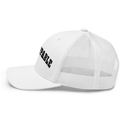 Unstoppable Trucker Hat mindset-driven by Wear Grit Brand Apparel – structured performance trucker hat for discipline, focus, and consistency