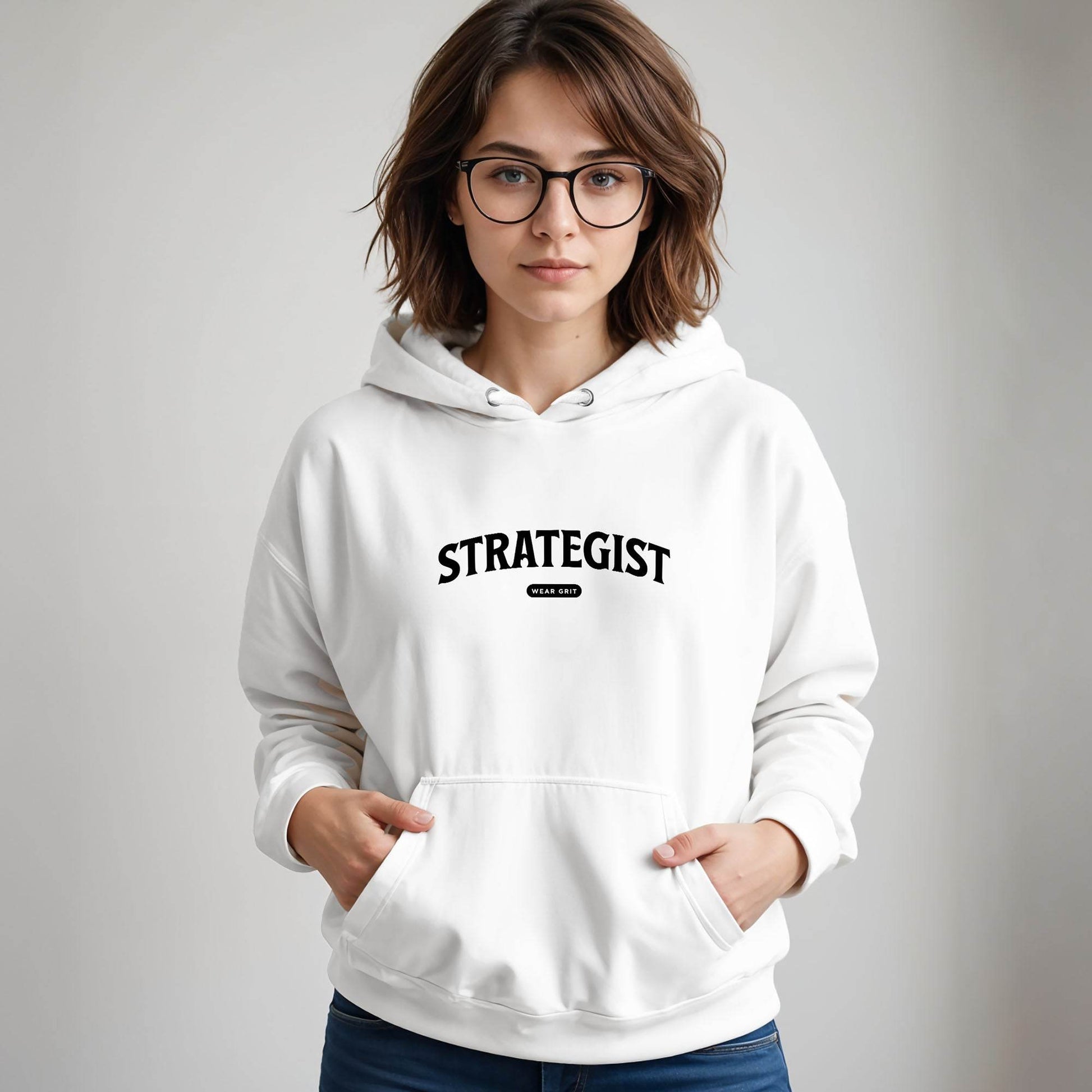 strategist Fashion comfort hoodie blending motivational clothing and growth mindset apparel, inspirational apparel with affirmation mindset style—wear grit brand