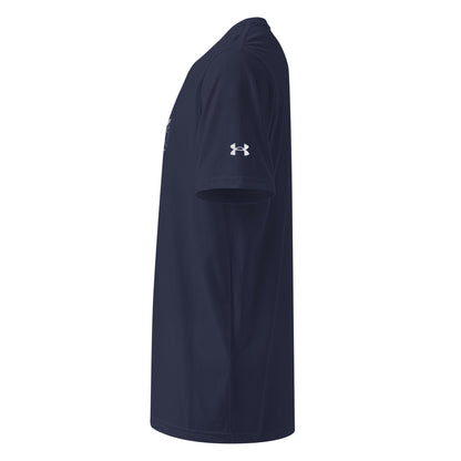 Motivational gym shirt – Under Armour athletic wear with Play Hard Work Harder graphic, unisex performance t-shirt for running, fitness, and gym sessions, athletic workout tee