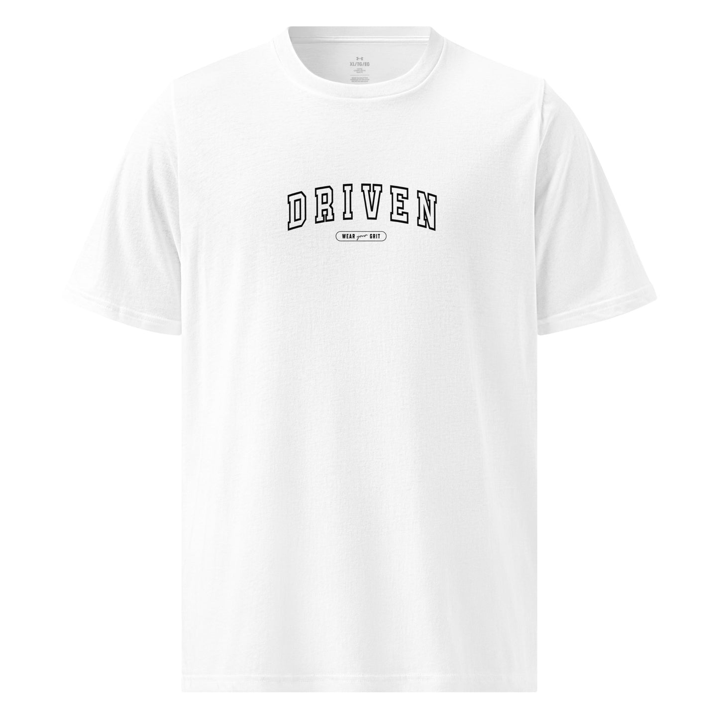 Front Image of Under Armour Driven T-Shirt Motivational– quick-dry workout apparel performance shirt for gym, running, and fitness training