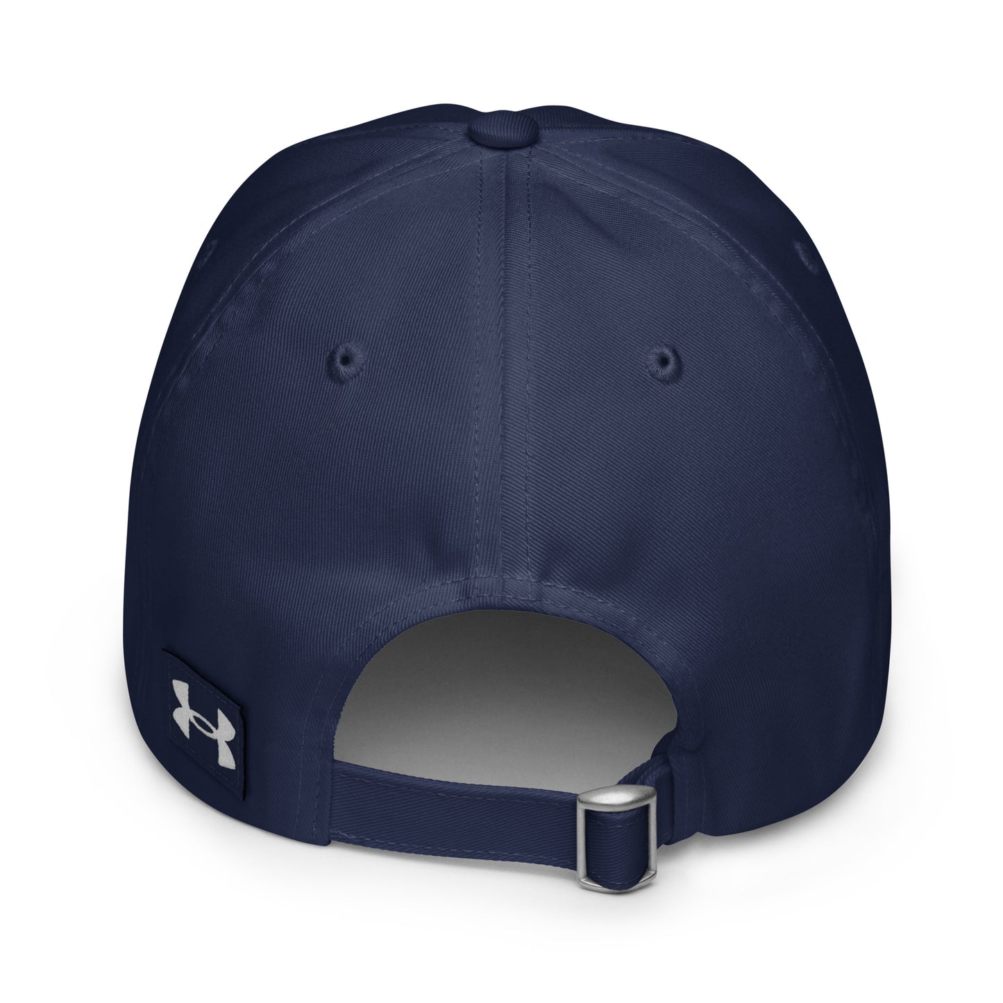 Navy Challenger Under Armour dad hat with curved visor, low-profile unstructured fit, and embroidered logo for everyday performance wear by Wear Grit Brand