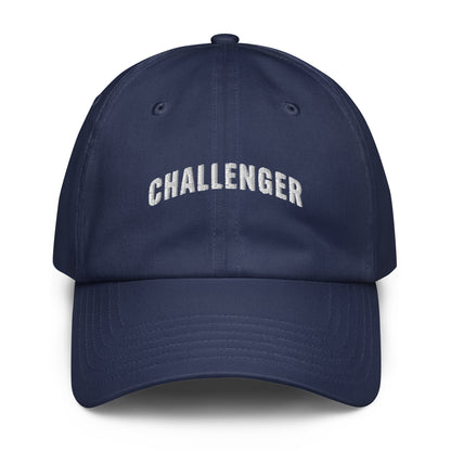 Navy Challenger Under Armour dad hat with curved visor, low-profile unstructured fit, and embroidered logo for everyday performance wear by Wear Grit Brand