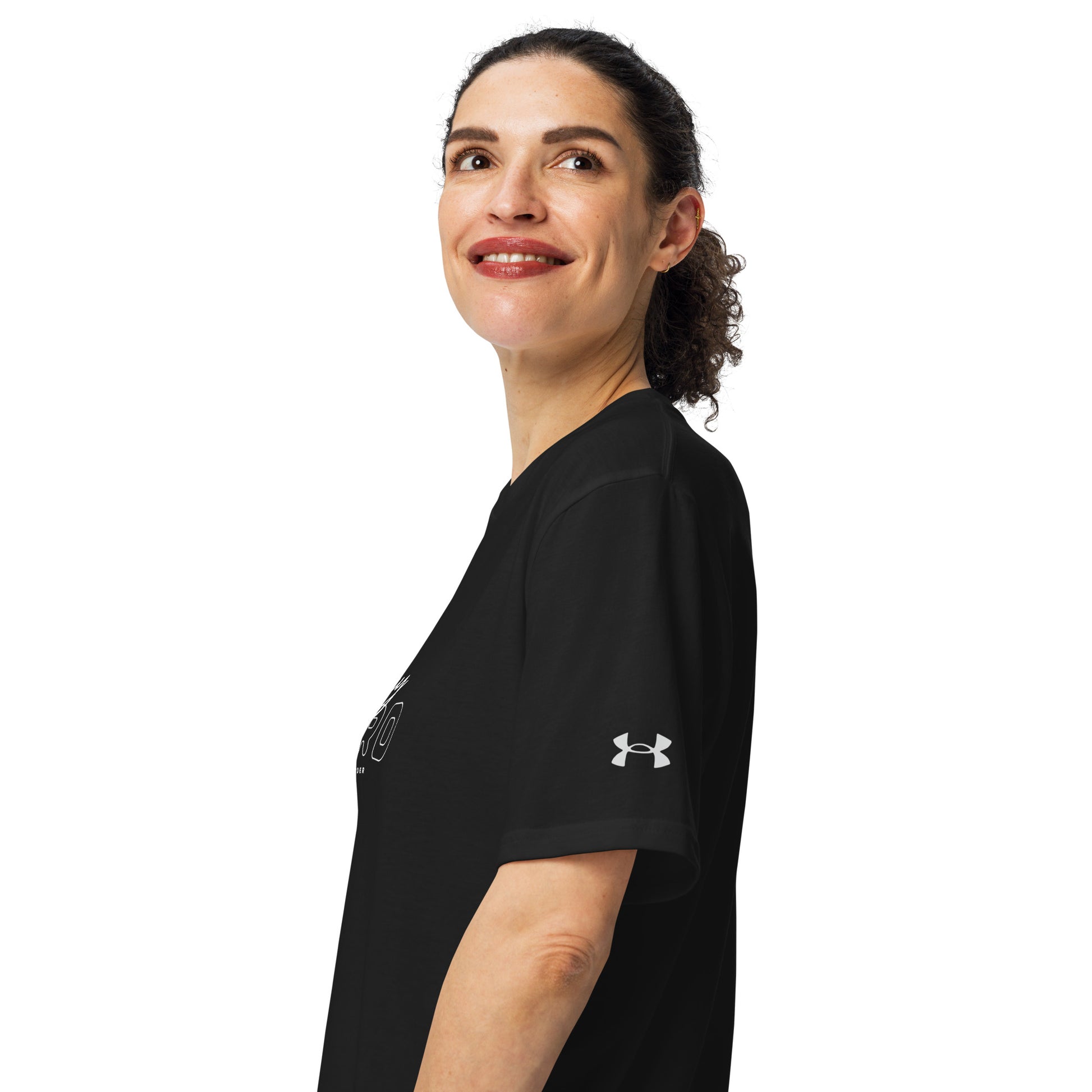 Motivational gym shirt – Under Armour athletic wear with Play Hard Work Harder graphic, unisex performance t-shirt for running, fitness, and gym sessions, athletic workout tee