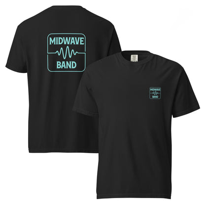 Custom Midwave Band T-shirt in Comfort Colors 1717 – garment-dyed 100% ring-spun cotton, relaxed fit front view