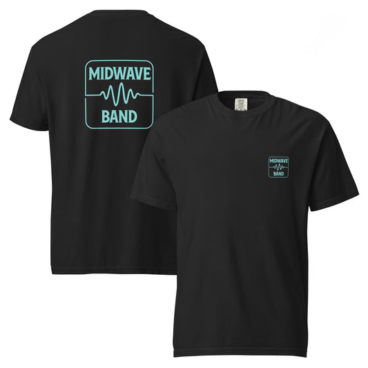 Custom Midwave Band T-shirt in Comfort Colors 1717 – garment-dyed 100% ring-spun cotton, relaxed fit front view