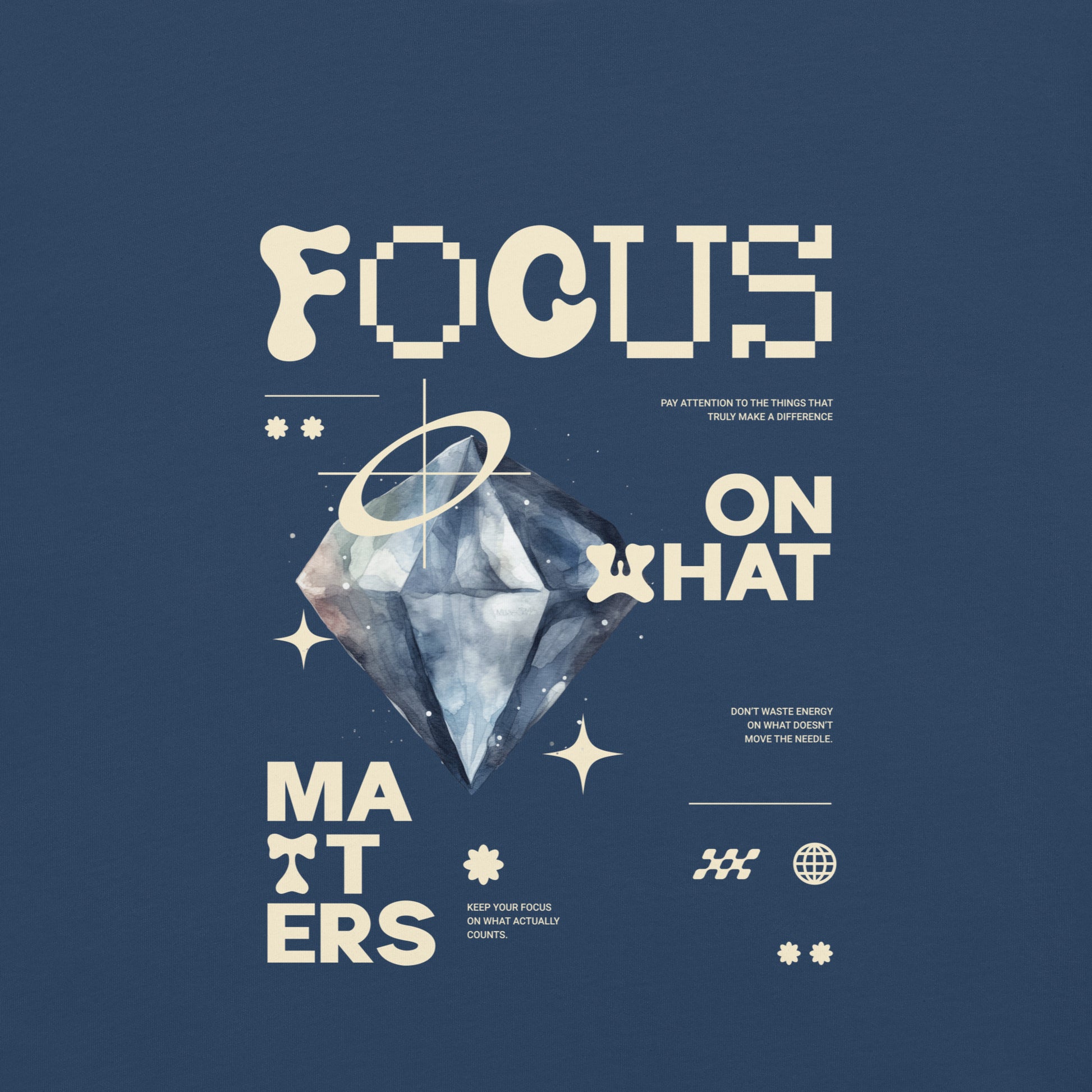 focus mindset affirmation wear grit clothing apparel trendy graphic shirt