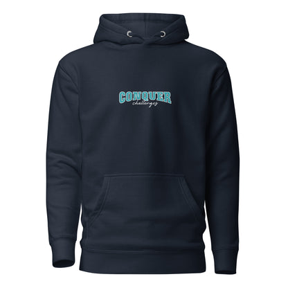 conquer challenges hoodie by wear grit