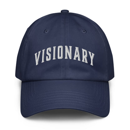 Navy Visionary Under Armour® dad hat with embroidered logo, low-profile unstructured design, curved visor, and adjustable strap for focused, clear, and long-term disciplined everyday grind, product by Wear Grit Brand Clothing