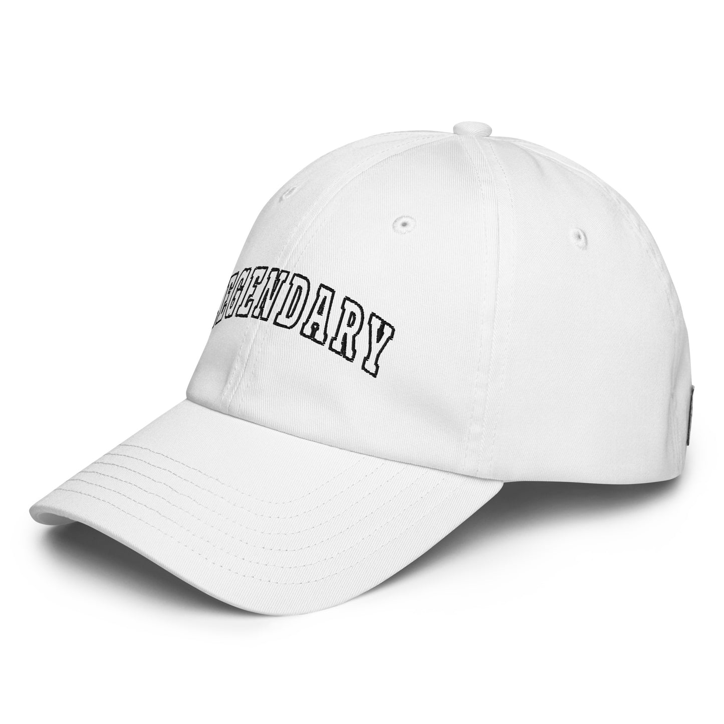 White Legendary Under Armour® dad hat featuring an embroidered logo, low-profile unstructured design, adjustable strap, and performance-focused athletic style to elevate your mindset | Product by Wear Grit Brand Clothing