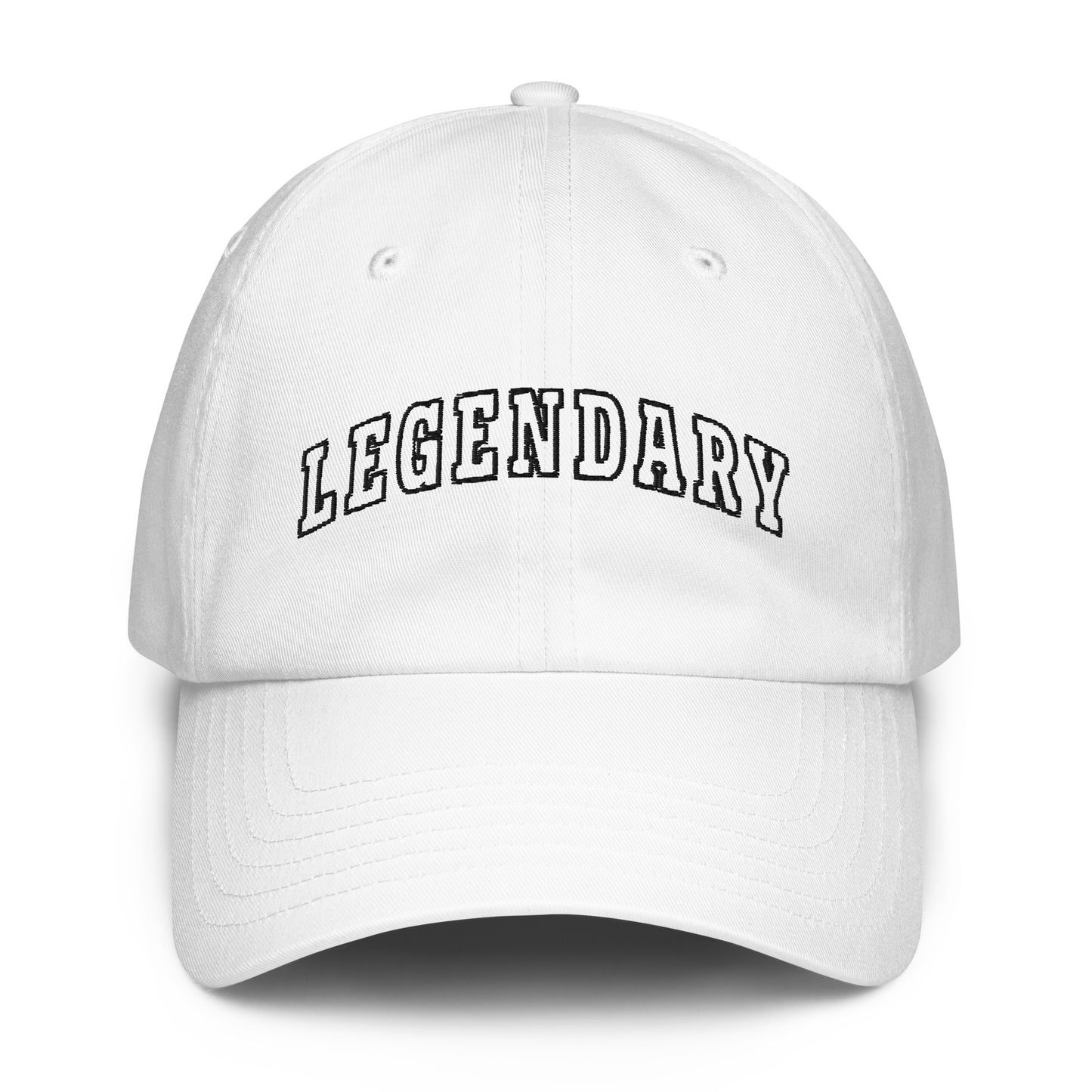 White Legendary Under Armour® dad hat featuring an embroidered logo, low-profile unstructured design, adjustable strap, and performance-focused athletic style to elevate your mindset | Product by Wear Grit Brand Clothing